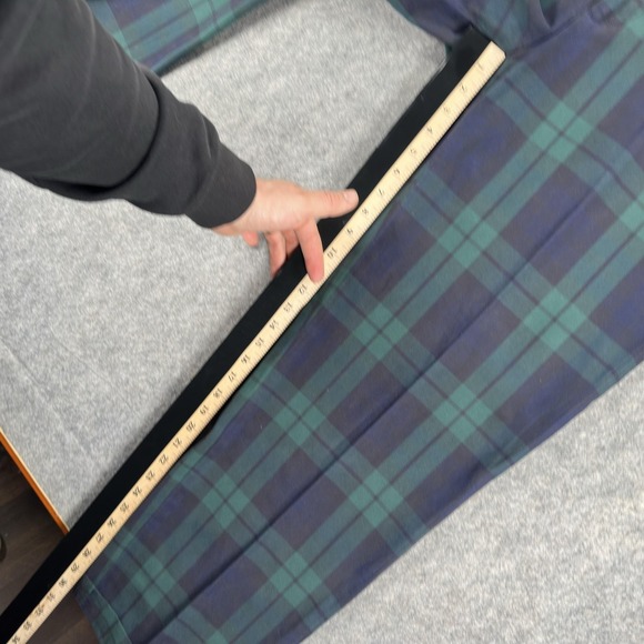 Vintage Polo Ralph Lauren Pants Mens 32x30 Green Plaid Adjustable Waist Made USA - Picture 6 of 14